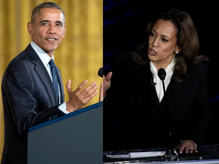 Barack Obama și Kamala Harris/FOTO: Colaj foto Shutterstock și Profimedia