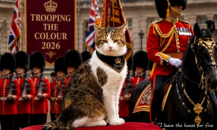 Motanul Larry la Trooping the Colour   Instagram jpg