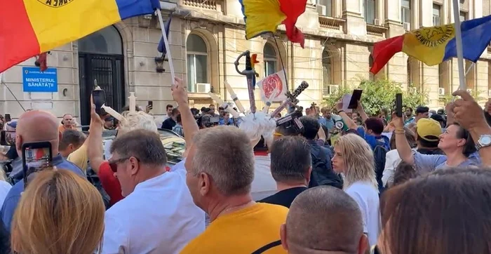 Imagine de la protestul AUR / foto: social media