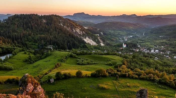 Imagine de ansamblu a zonei aurifere din Munții Apuseni FOTO Muzeul Mineritului Roșia Montană