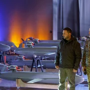 Oleksandr Sîrski și Volodimir Zelenski de Ziua Forțelor Armate drone FOTO EPA EFE jpg