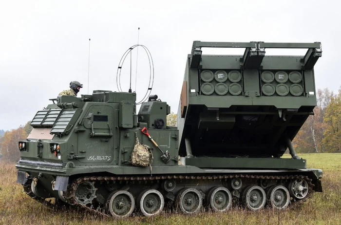 Sistem MLRS furnizat de Germania Ucrainei FOTO Twitter @oleksiireznikov