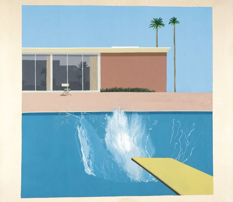 The Splash, una dintre cele mai faimoase picturi ale lui David Hockney