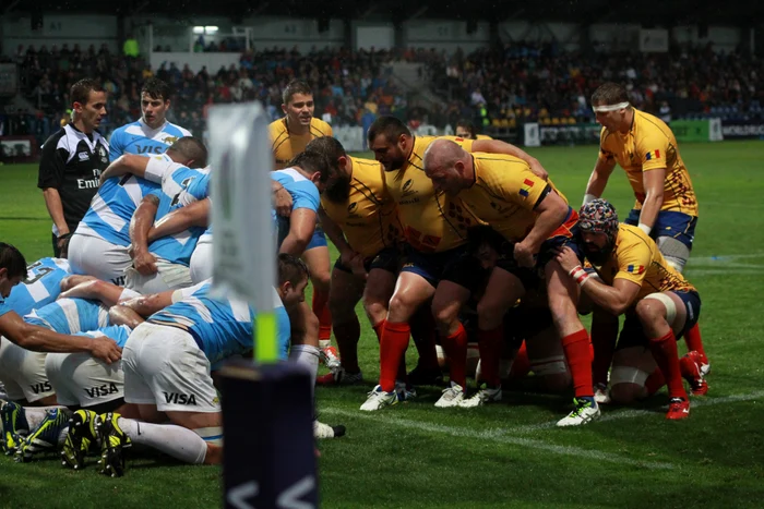 
    România a câștigat cinci din cele șase meciuri cu Argentina Jaguars pe Stadionul Național de Rugby „Arcul de Triumf”Foto: Marian Burlacu  