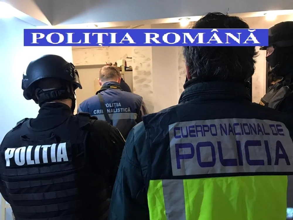 politisti romani si spanioli perchezitii