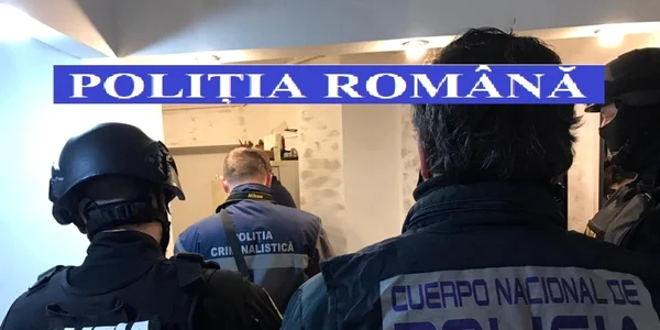 politisti romani si spanioli perchezitii