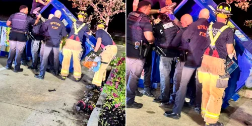 un barbat a murit dupa ce a ramas blocat in cutia de donatii foto Harris County Constable Precinct 4 webp