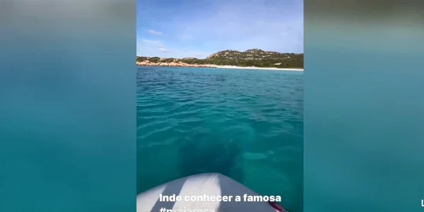 Plaja roz Sardinia. Captură Tik Tok