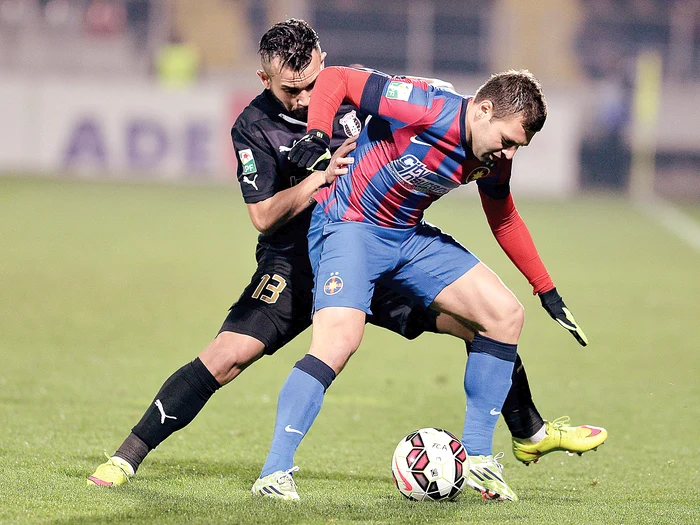 Adi Popa şi coechipierii lui de la Steaua au obţinut o calificare chinuită în finala Cupei Ligifoto: Răzvan Păsărică
