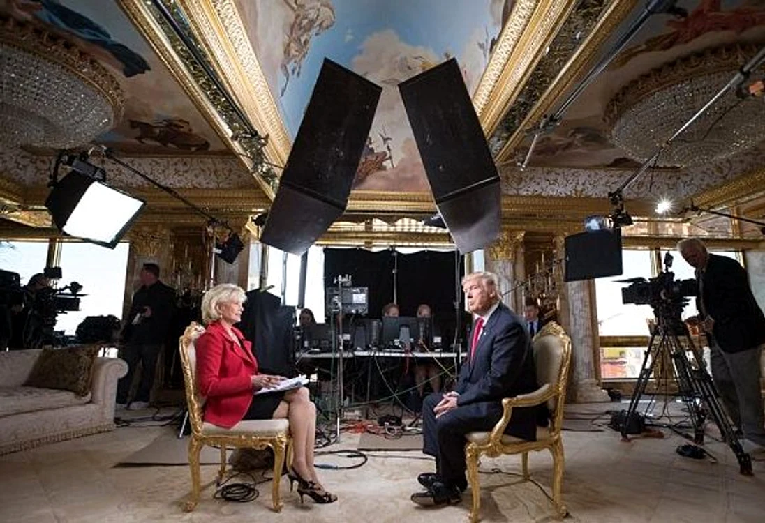 
    Lesley Stah, gazda emisiunii „60 Minutes”, și Donald Trump, în cadrul primului interviu acordat după victoria de la alegerifoto: Twitter/CBS  
