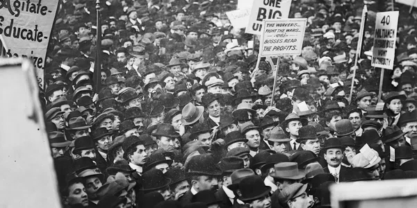 Socialists in Union Square, N Y C  (cropped) jpg