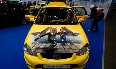 putin medvedev lada kalina reuters