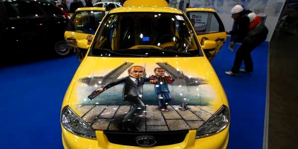 putin medvedev lada kalina reuters
