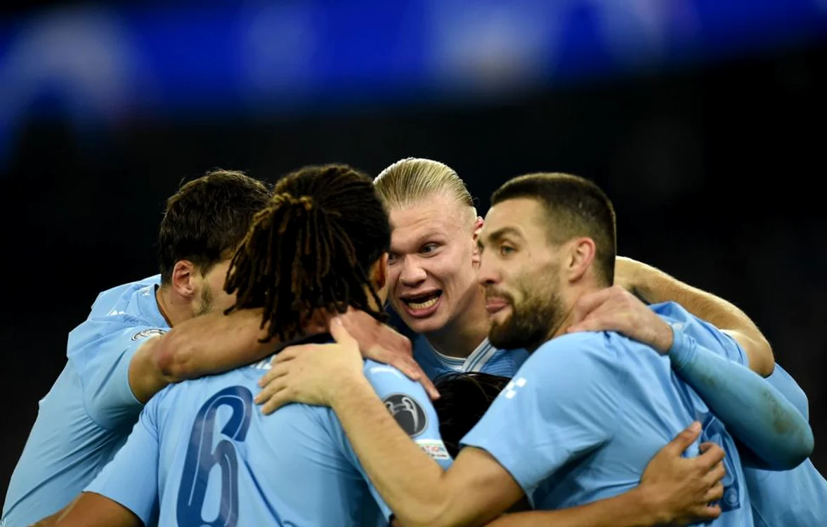Jucători de la Manchester City. Foto: EPA-EFE