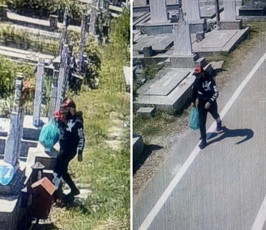 Bărbatul apare pe imagini înainte de ora 13.00 FOTO: colaj captura video