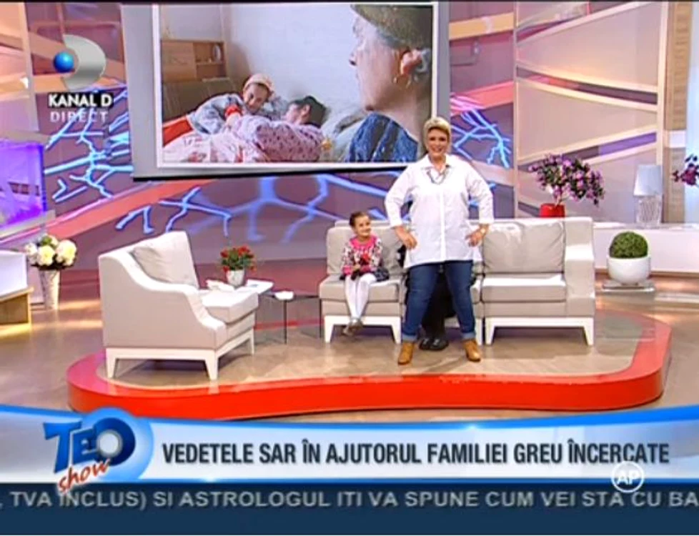 Teo s-a transformat în paravan pentru invitata ei (captură: Kanal D)