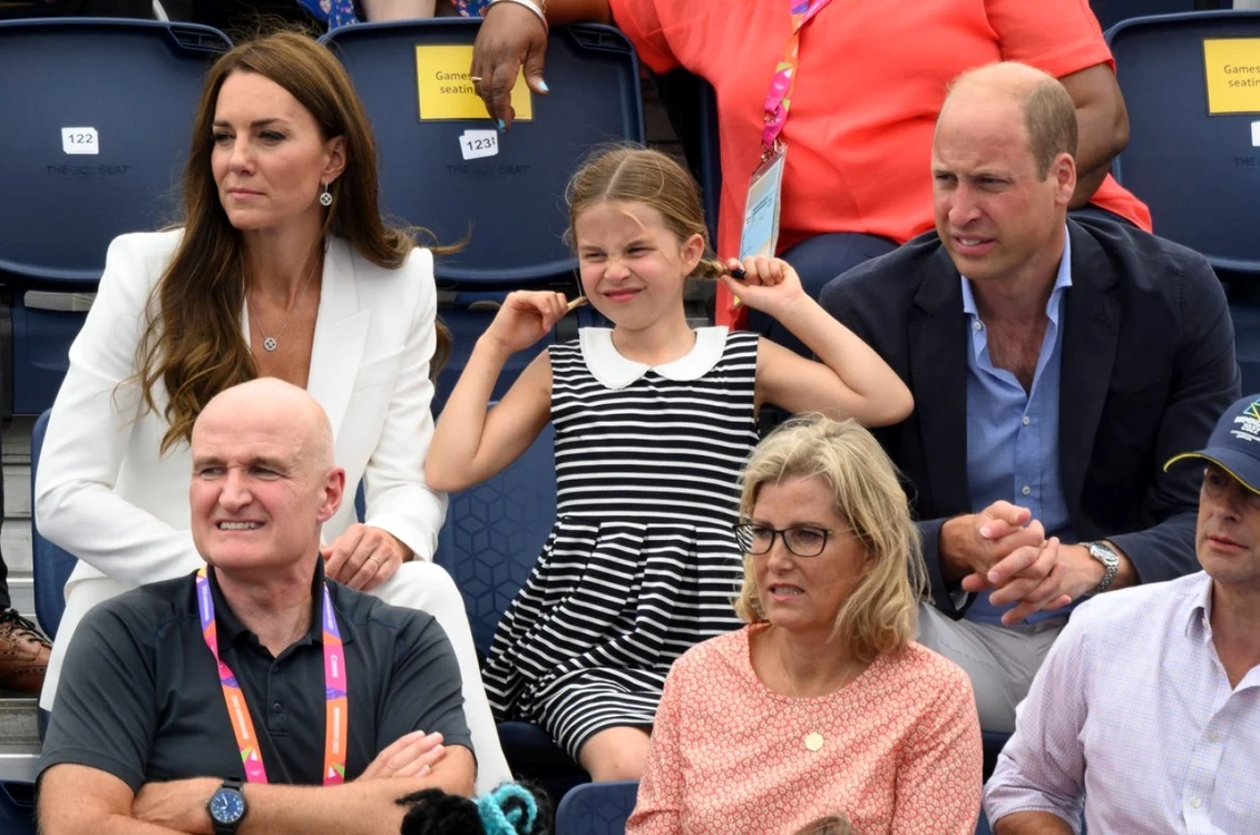 Kate Middleton, Prinţesa Charlotte şi Prinţul William. Foto: Profimedia