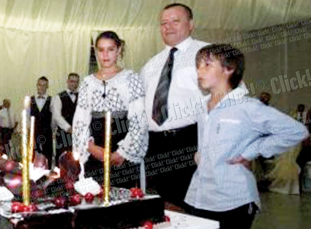 Georgiana, 14 ani, şi Andrei, 12 ani, cei doi copii  ai lui Georgică Cornu