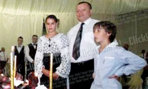 Georgiana, 14 ani, şi Andrei, 12 ani, cei doi copii  ai lui Georgică Cornu jpeg