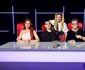 Florina Constantinescu alături de 3 vedete din juriul oficial: Elena Gheorghe, Radu Ștefan Bănică și Crina Mardare. FOTO: TVR