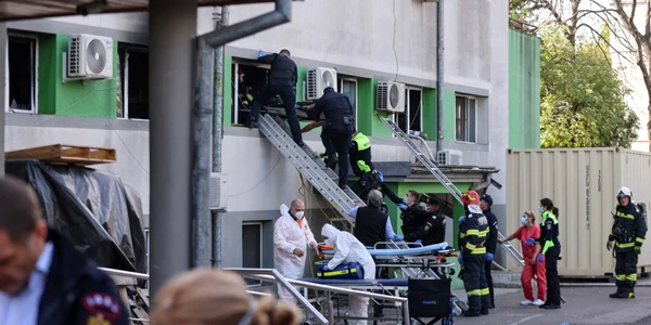 Incendiu Spitalul de Boli Infecţioase Constanţa - 1 oct 2021 / FOTO Inquam Photos / Costin Dincă