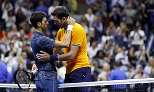 Novak Djokovic si Juan Martín del Potro (EPA) jpg