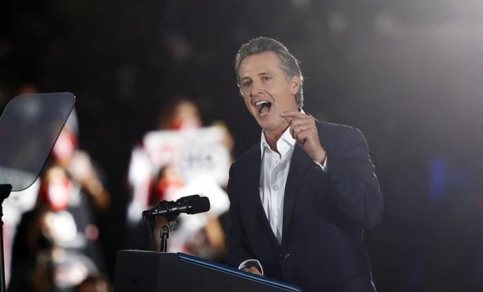 Mesajul guvernatorului Californiei, Gavin Newsom, pentru aliații occidentali FOTO: EPA EFE