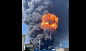 Explozie uriașă la o uzină chimică din China Foto Captură video jpg