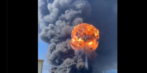 Explozie uriașă la o uzină chimică din China Foto Captură video jpg