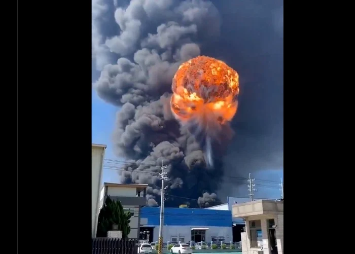 Explozie uriașă la o uzină chimică din China Foto: Captură video X