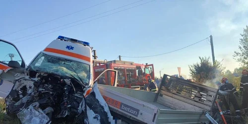 Imagine de la locul accidentului din Satu Mare FOTO Presam.ro