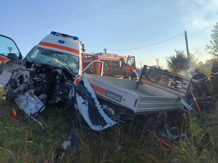 Imagine de la locul accidentului din Satu Mare FOTO Presam.ro