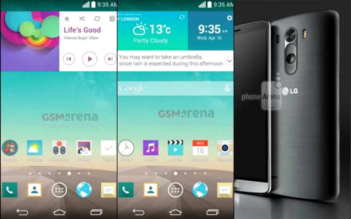 LG G3, noul smartphone de vârf al companiei sud-coreene. FOTO GSMArena şi PhoneArena