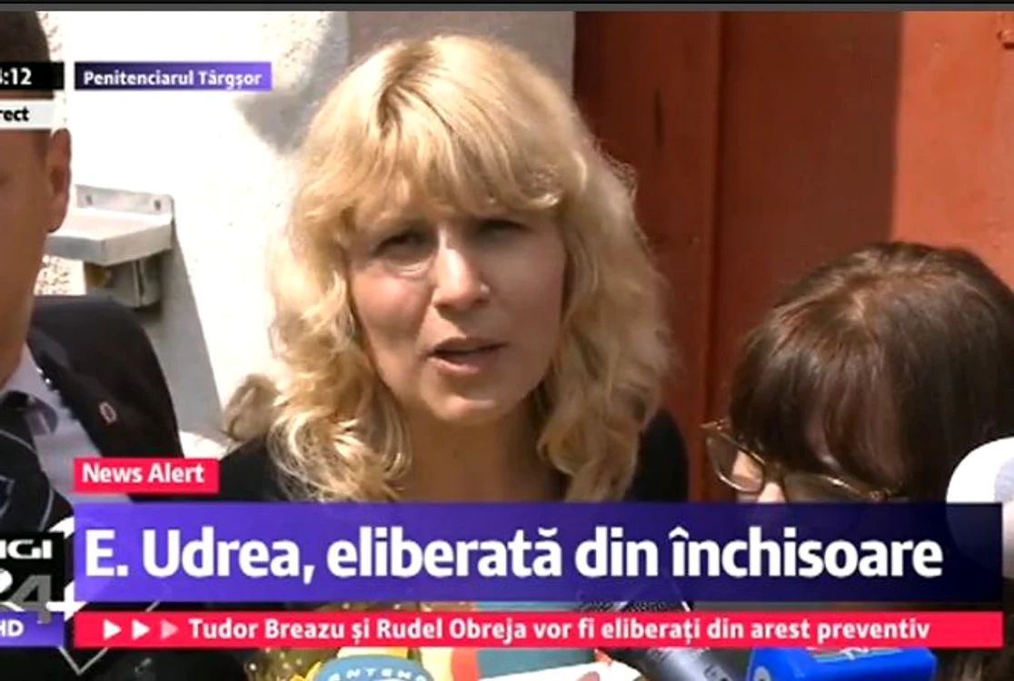 Elena Udrea a părut foarte schimbată la ieșirea din penitenciar