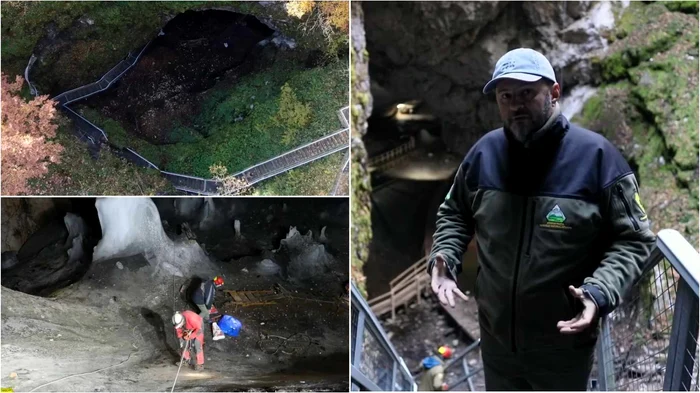 Speologii au curățat Ghețarul Scărișoara. Foto: Parcul Natural Apuseni