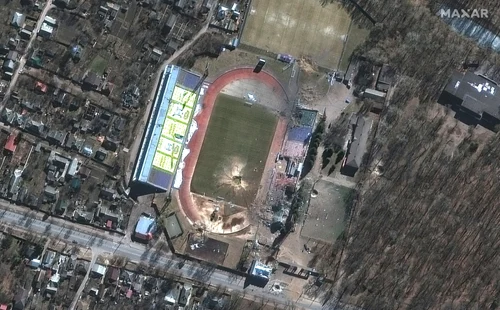 Cernigău stadion distrus. ucraina război rusia. foto epa-efe