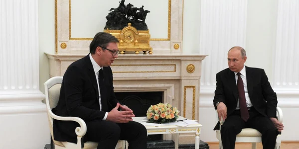 Aleksandr Vucici in vizita la Vladimir Putin pe 23 iunie 2020 FOTO EPA-EFE