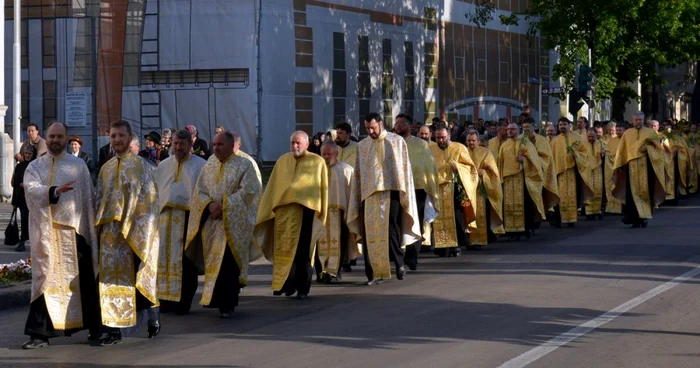 Procesiune de Florii la Galaţi. FOTO Arhiepiscopia Dunării de Jos