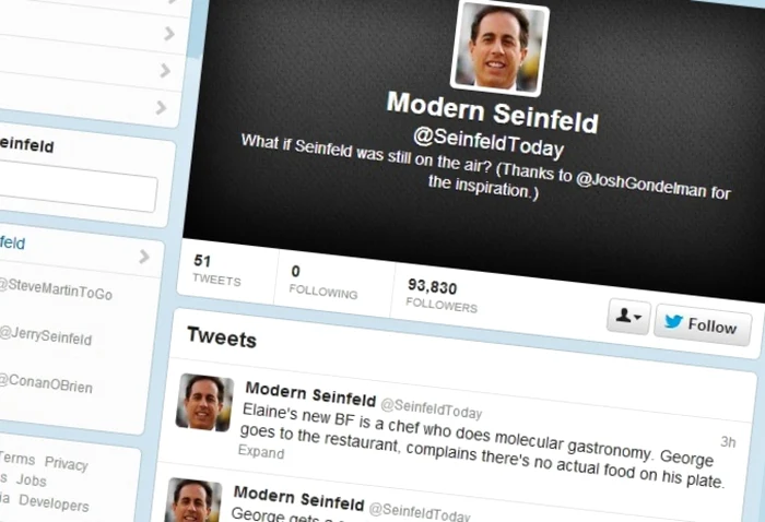 „Seinfeld“ îşi continuă aventurile pe Twitter sub semnătura a doi fani ai serialului. FOTO Adevărul