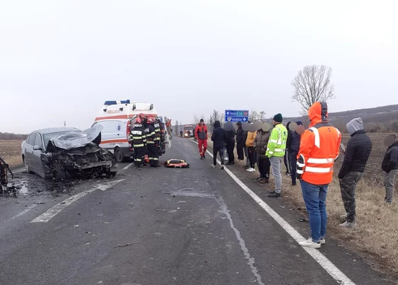 Accident grav în județul Galați FOTO: Poliția Galați
