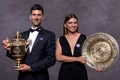 Simona Halep și Novak Djokovic, la fotografia oficială a campionilor de la Wimbledon jpeg