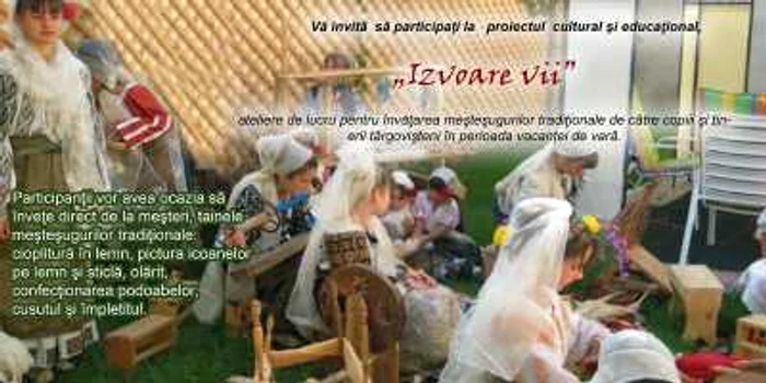 Copiii vor învăţa tradiţiile de la meşterii populari din judeţ