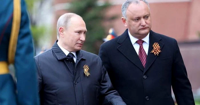 Preşedintele Federaţiei Ruse, Vladimir Putin şi omologul său moldovean, Igor Dodon   Sursa Foto: Tribuna.md