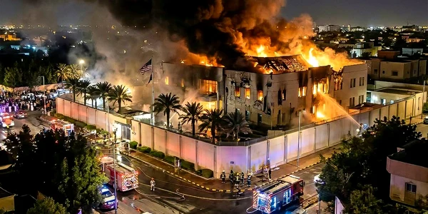 incendiu ambasada sua riad FOTO X /  Ayatollah Sayyid Jawad Naqvi @AytSJNEng