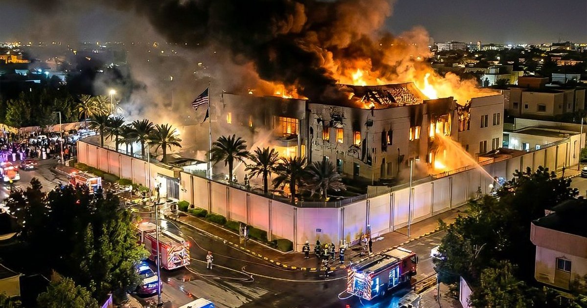 Incendiu și explozii la ambasada SUA din Riad