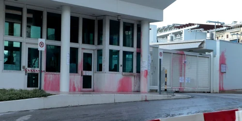 Ambasada SUA de la Atena vandalizata FOTO EPA-EFE