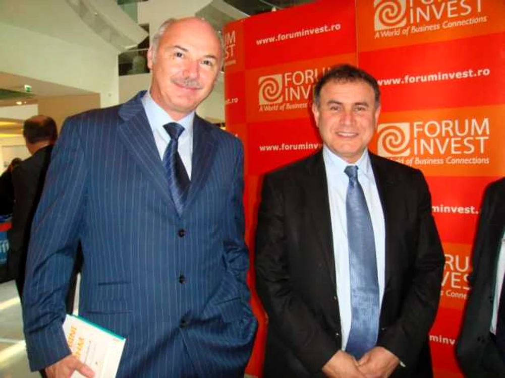 Ionel Blănculescu şi economistul Nouriel Roubini 