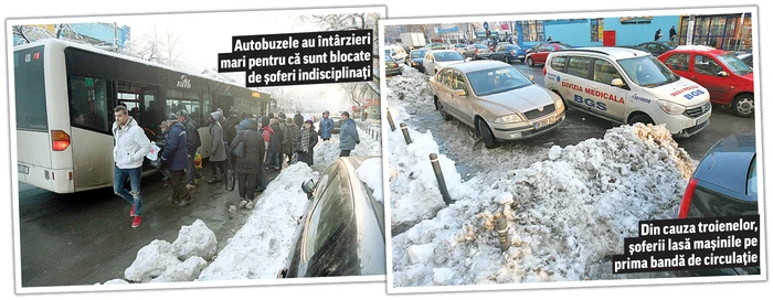 Locatarii sunt obligați să dea zăpada din fața curțiiFoto: Dorin Constanda