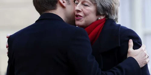 Intrevedere Emmanuel Macron-Theresa May la Palatul Elysee FOTO EPA-EFE