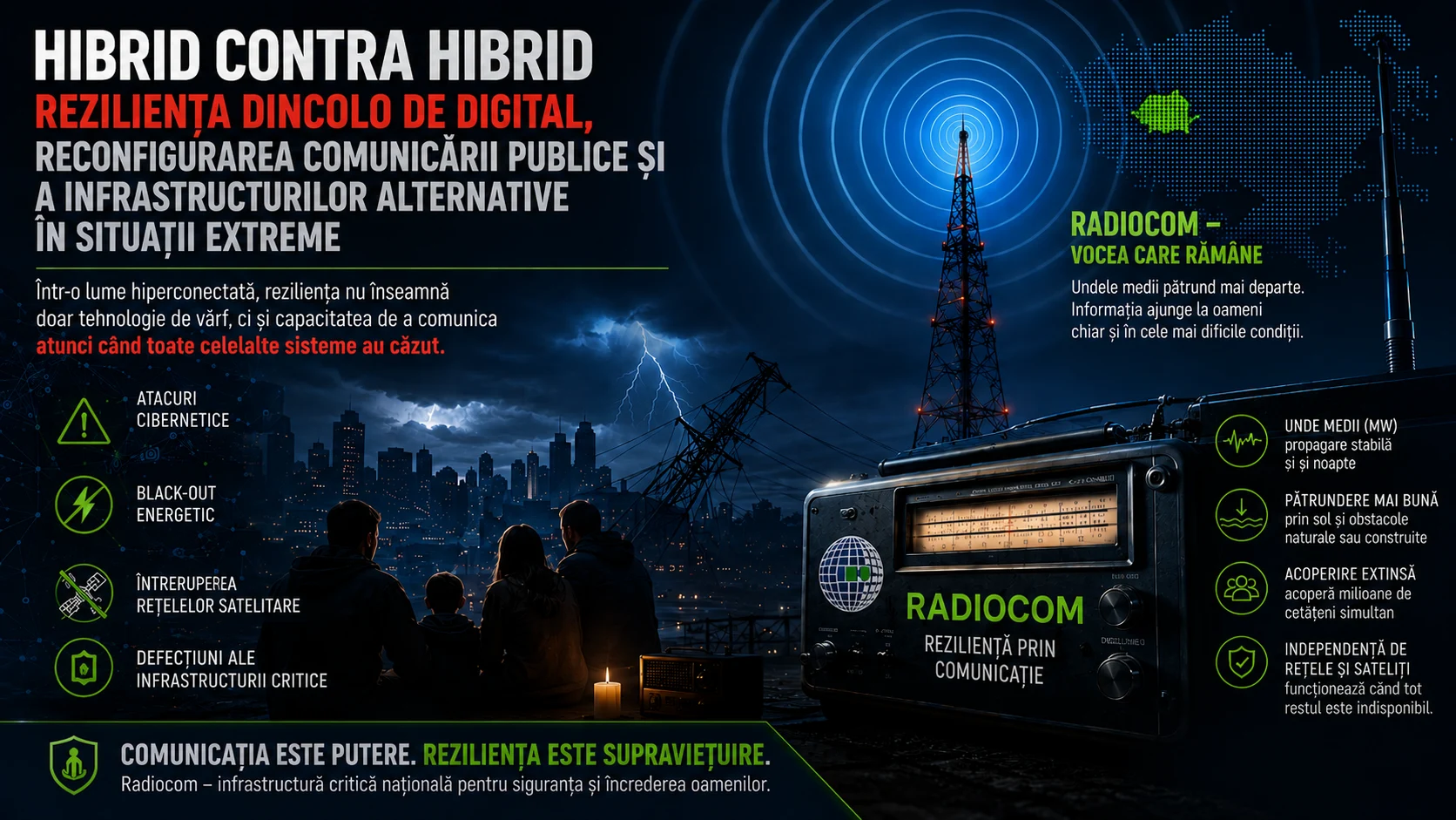 HIBRID contra HIBRID. Reziliența dincolo de digital, reconfigurarea comunicării publice și a infrastructurilor alternative în situații extreme